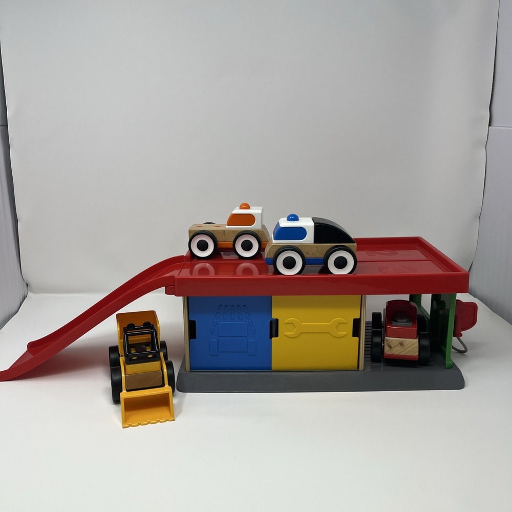 IKEA LILLABO Garage With Trucks, Pre-owned, Discontinued